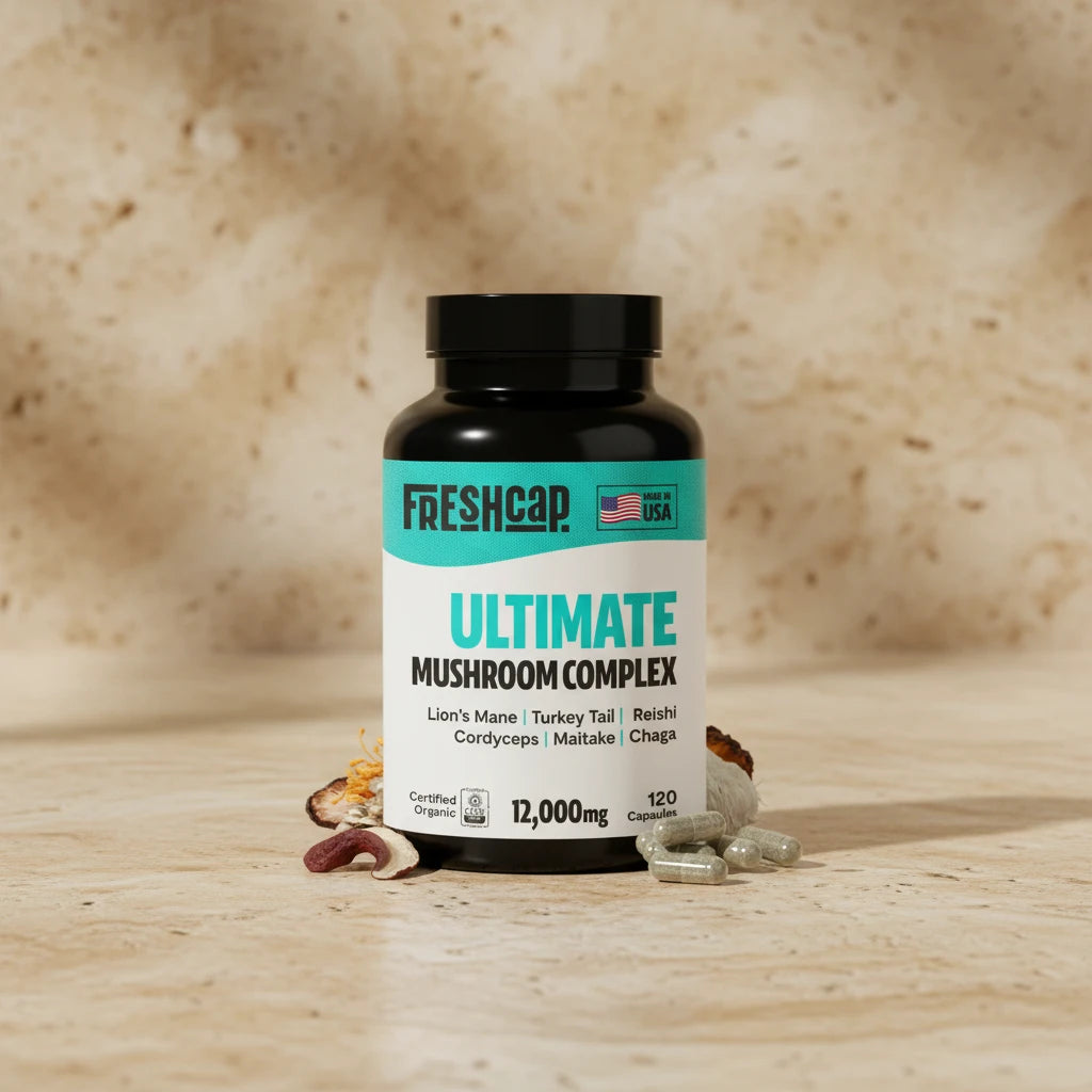 Organic Mushroom Complex Supplement Capsules