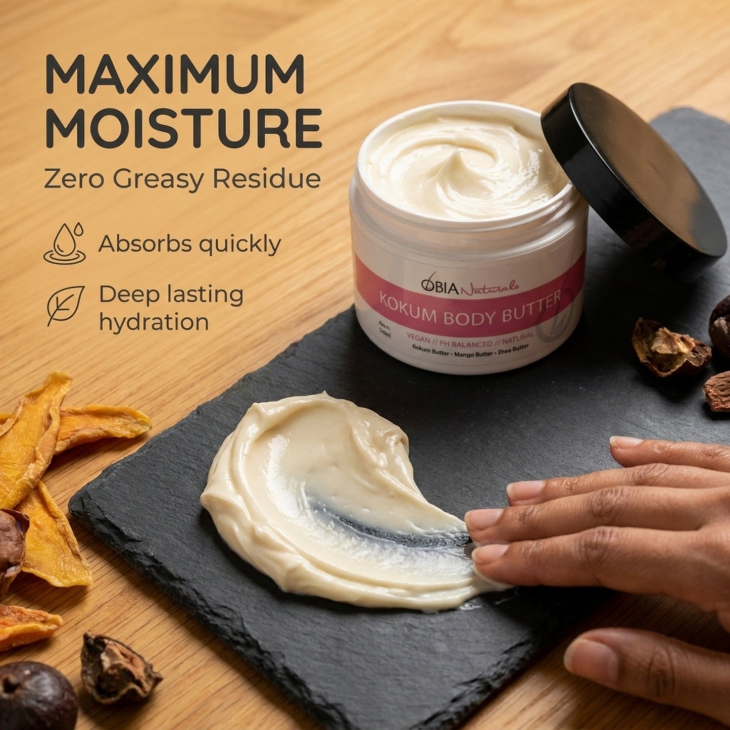 Kokum Body Butter — Vegan Whipped Body Butter for Dry Skin
