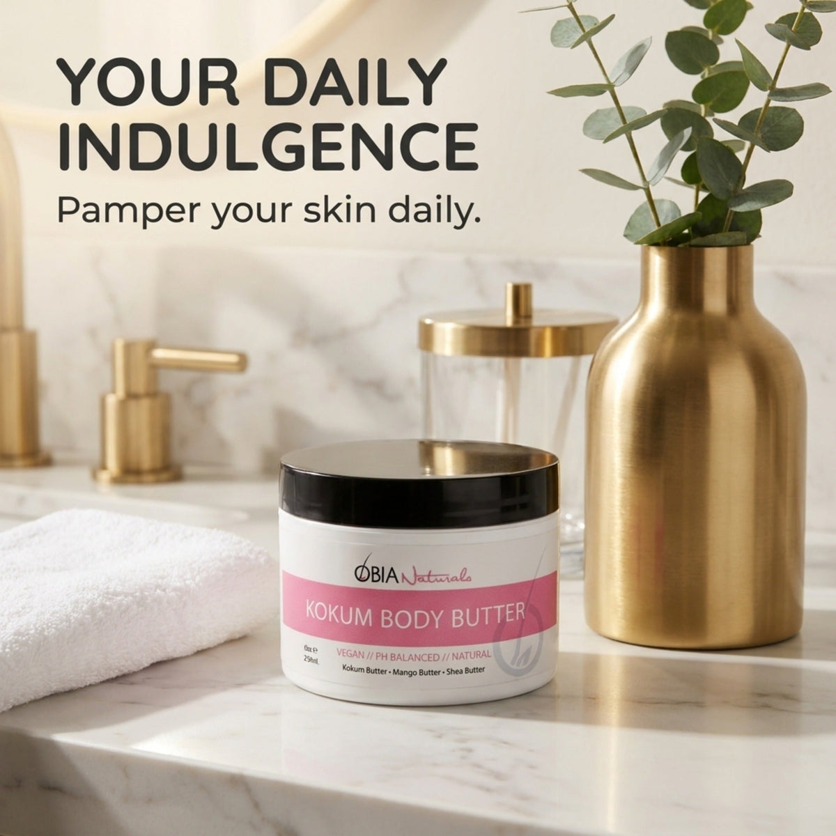 Kokum Body Butter — Vegan Whipped Body Butter for Dry Skin