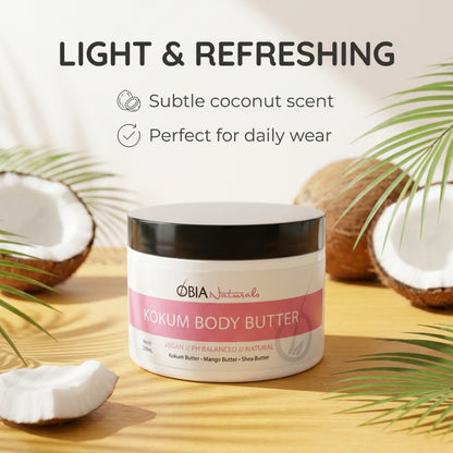 Kokum Body Butter — Vegan Whipped Body Butter for Dry Skin