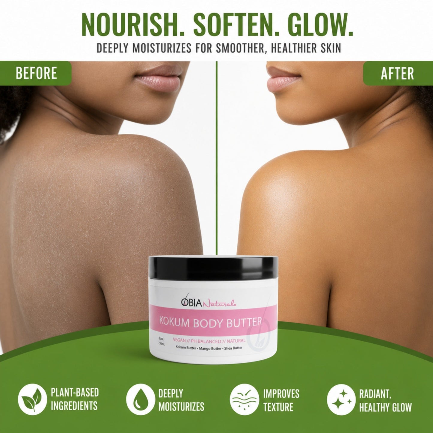 Kokum Body Butter — Vegan Whipped Body Butter for Dry Skin