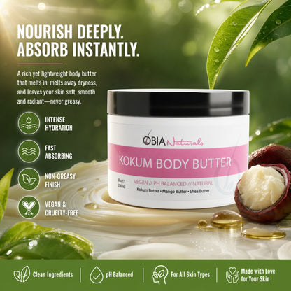 Kokum Body Butter — Vegan Whipped Body Butter for Dry Skin
