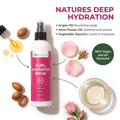 Curl Hydration Spray — Daily Curl Refresher with Argan & Rose