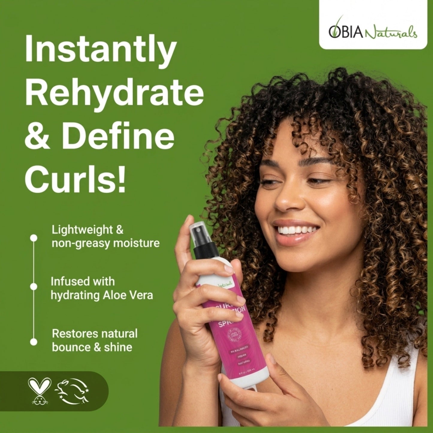 Curl Hydration Spray — Daily Curl Refresher with Argan & Rose