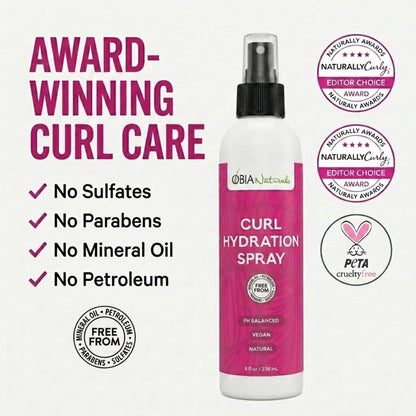 Curl Hydration Spray — Daily Curl Refresher with Argan & Rose