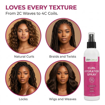 Curl Hydration Spray — Daily Curl Refresher with Argan & Rose