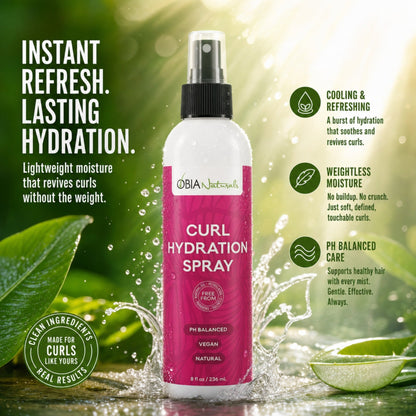 Curl Hydration Spray — Daily Curl Refresher with Argan & Rose