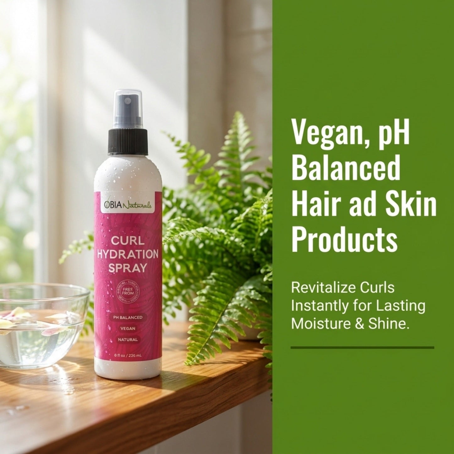 Curl Hydration Spray — Daily Curl Refresher with Argan & Rose