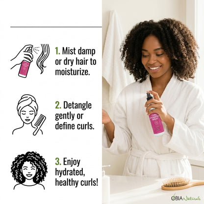 Curl Hydration Spray — Daily Curl Refresher with Argan & Rose
