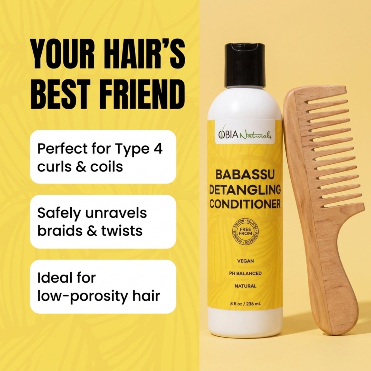 Babassu Detangling Conditioner — Protein-Free Slip Conditioner