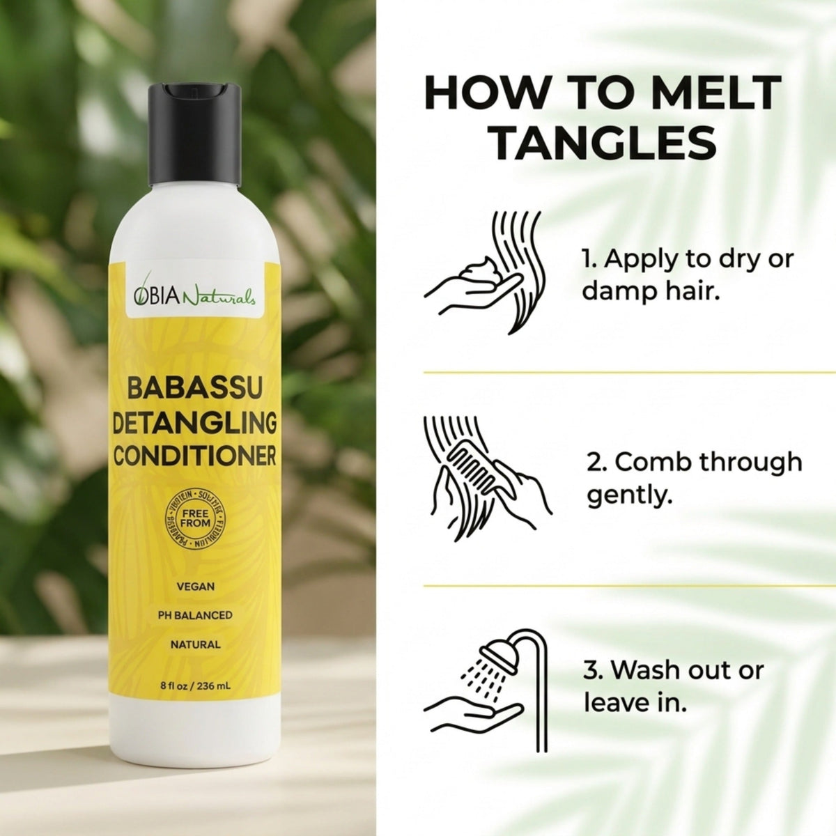 Babassu Detangling Conditioner — Protein-Free Slip Conditioner