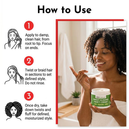 Sweet Almond Heavy Cream — Rich Moisture Leave-In Conditioner