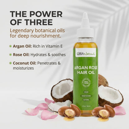 Argan Rose Hair Oil — Lightweight Vegan Hair Oil