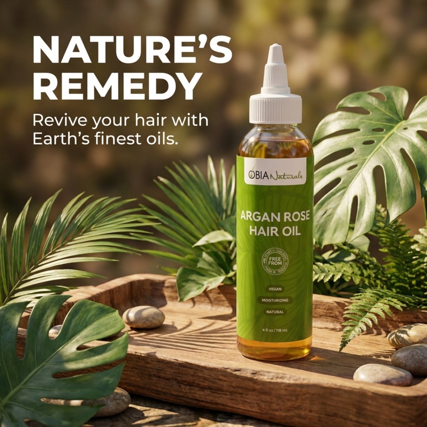 Argan Rose Hair Oil — Lightweight Vegan Hair Oil