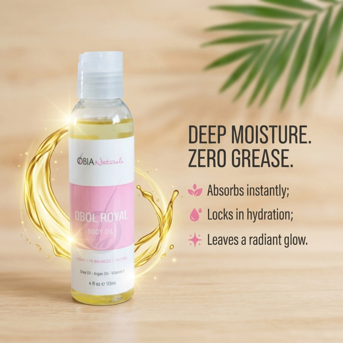 OBOL Royal Body Oil — Luxury Vegan Argan Body Oil