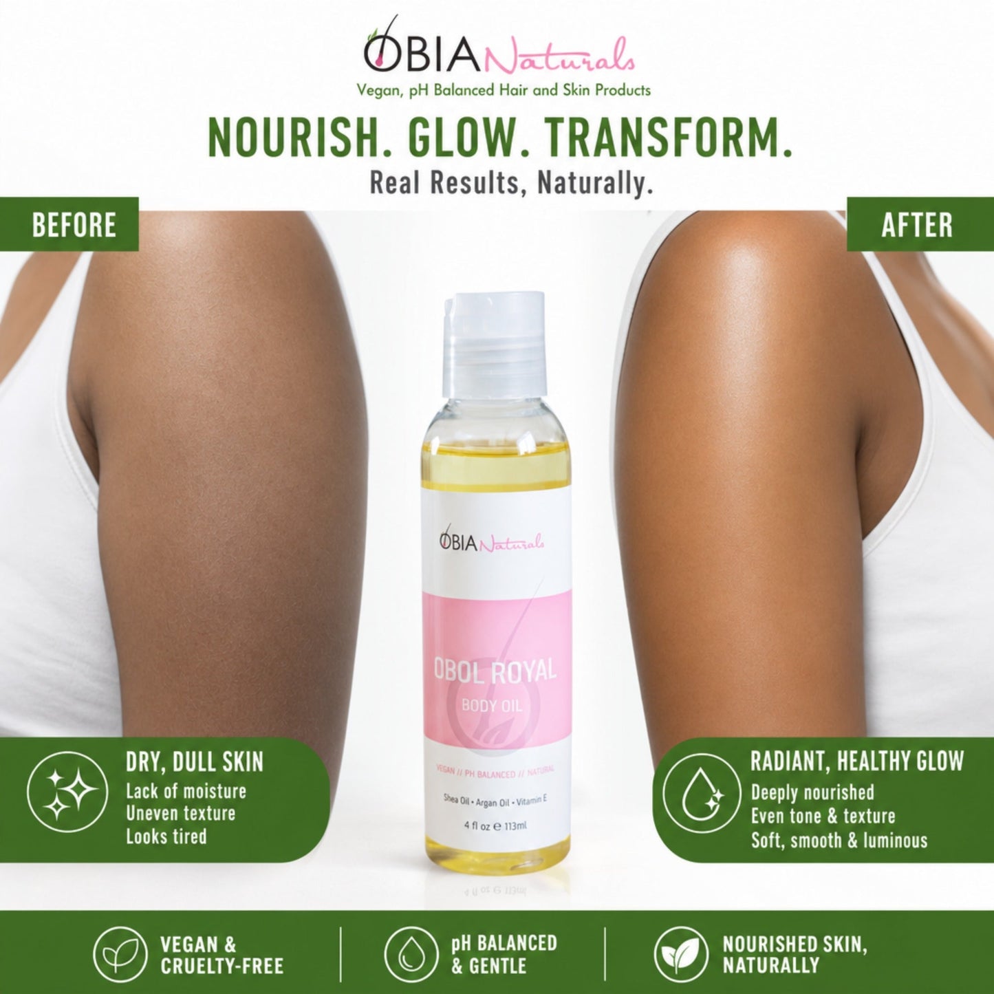 OBOL Royal Body Oil — Luxury Vegan Argan Body Oil