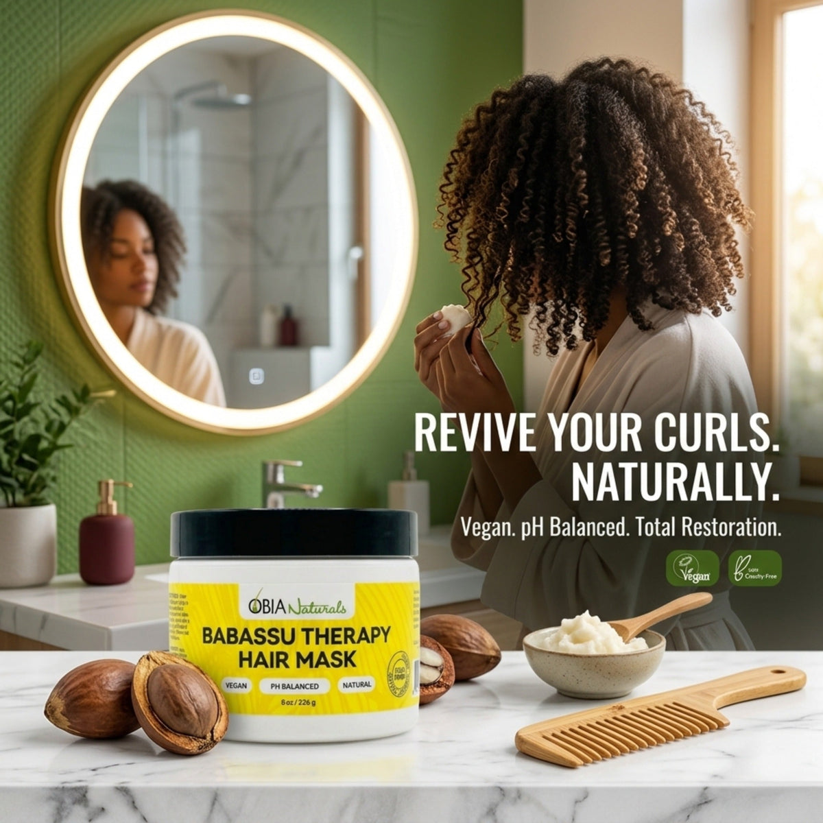 Babassu Hair Therapy Mask — Vegan Plant-Protein Hair Mask