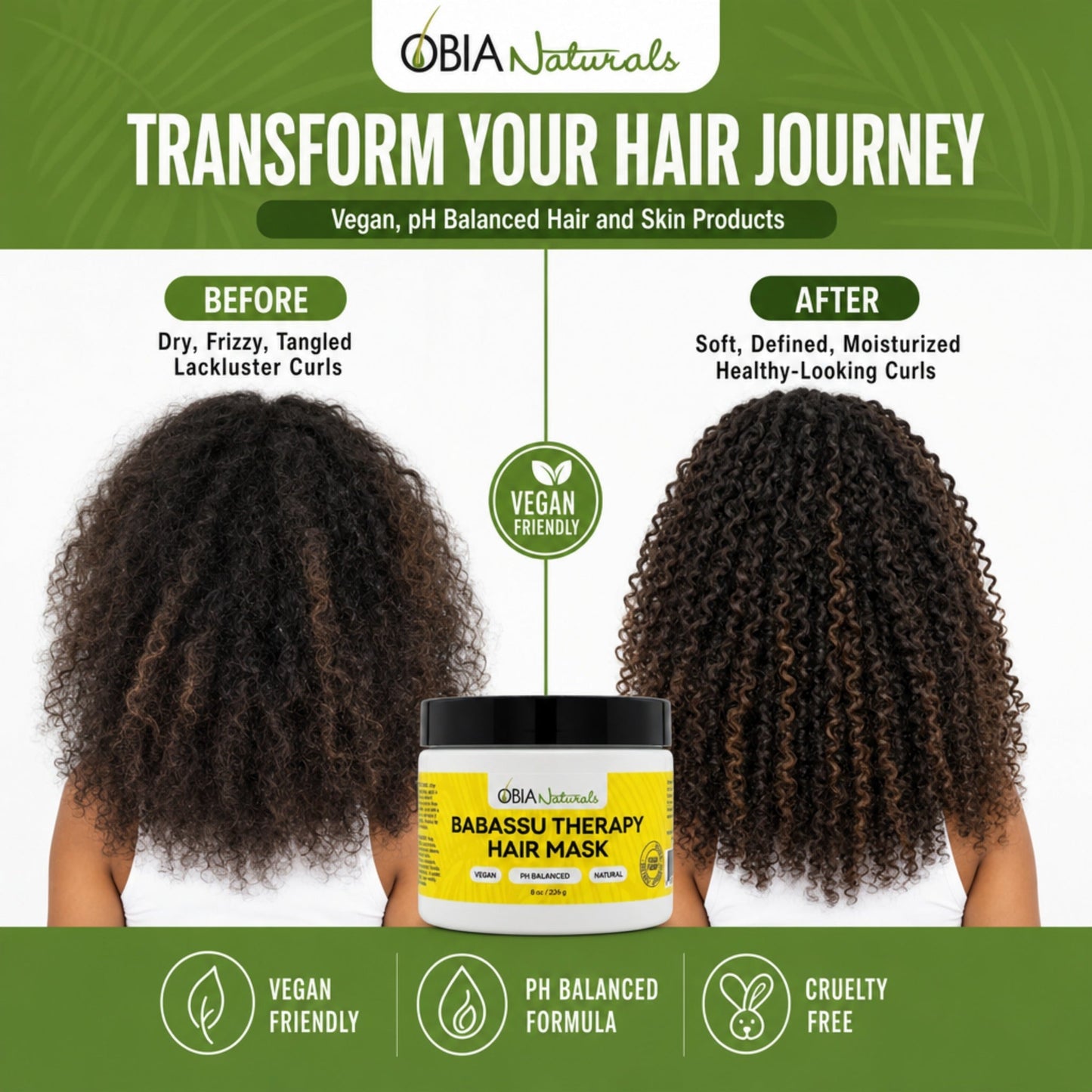 Babassu Hair Therapy Mask — Vegan Plant-Protein Hair Mask