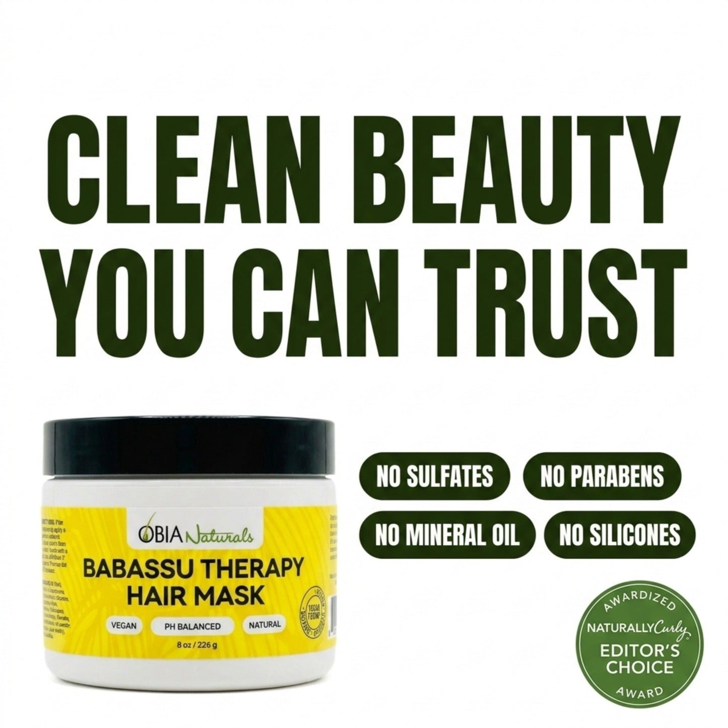 Babassu Hair Therapy Mask — Vegan Plant-Protein Hair Mask
