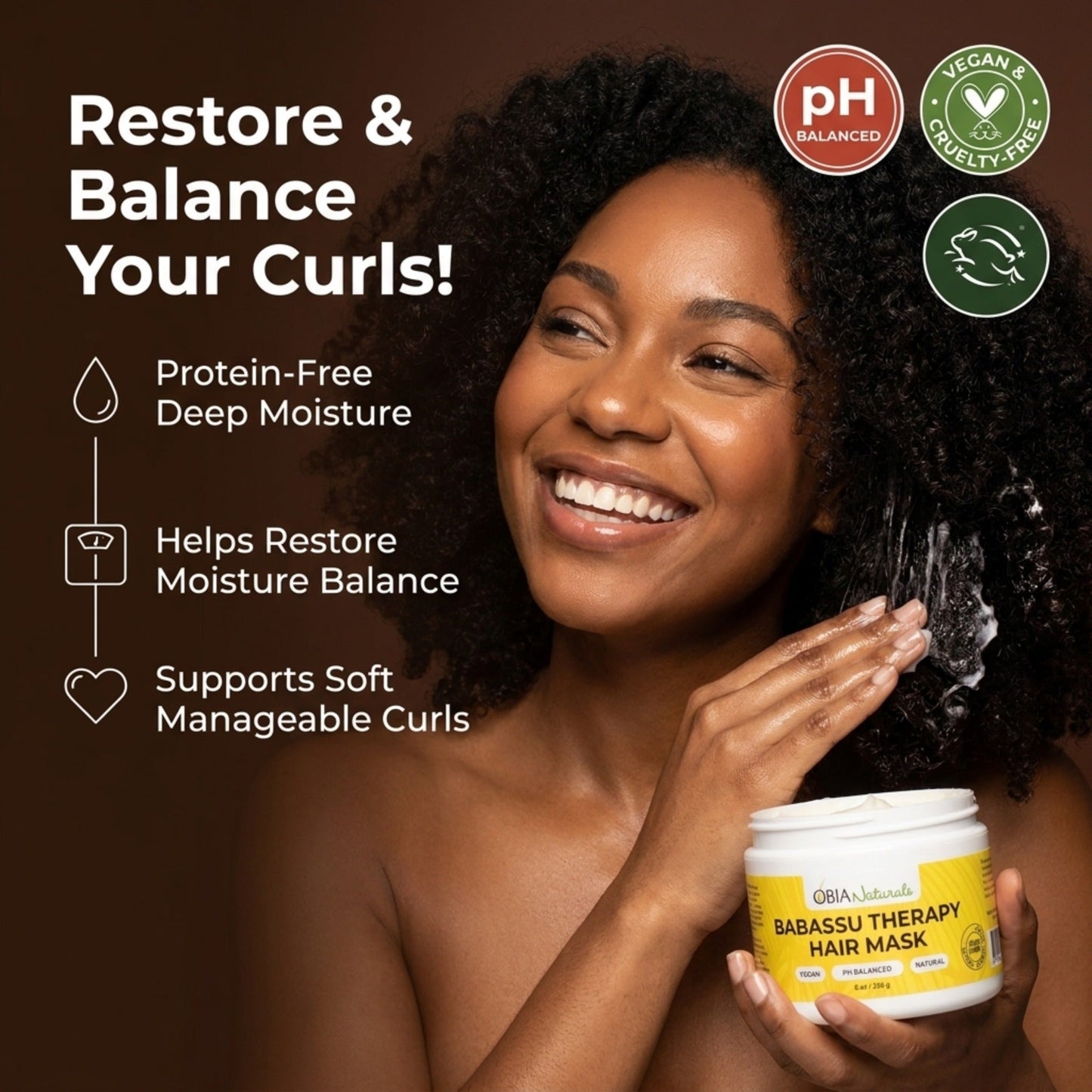 Babassu Hair Therapy Mask — Vegan Plant-Protein Hair Mask