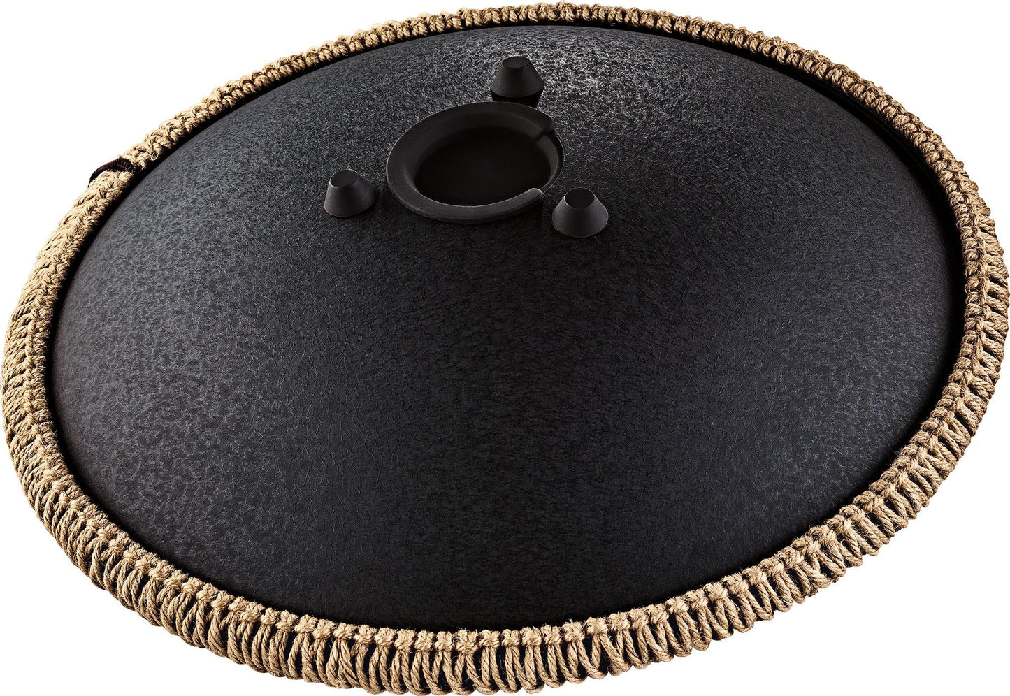 16" Octave Steel Tongue Drum, D Kurd, Black