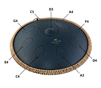 16" Octave Steel Tongue Drum, D Amara, Navy Blue
