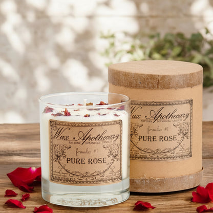 Pure Rose 7 oz Botanical Candle in Scotch Glass