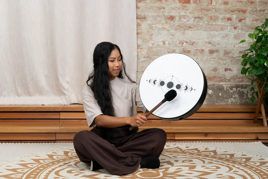 16" Ritual Drum, Moon Phases, True Feel Synthetic Head
