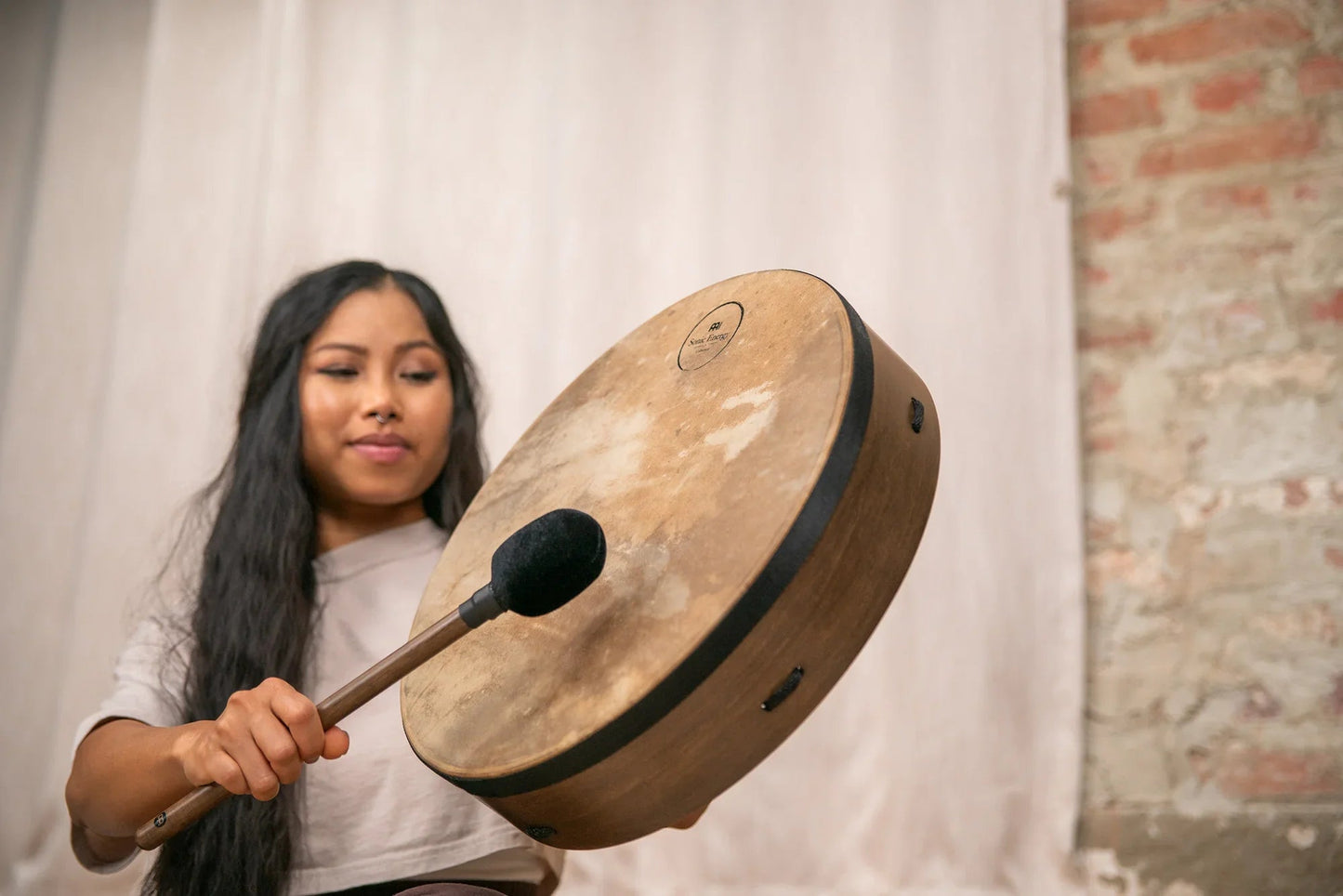 16" Ritual Drum, Goat Head