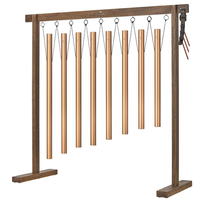8-Piece Sound Bath Tube Chimes Set, 440 Hz, Bronze
