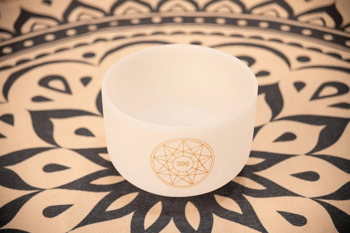 10" Solfeggio Crystal Singing Bowl, Ut 396 Hz, Note G4
