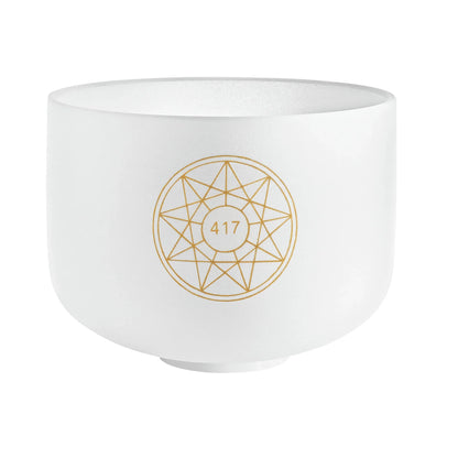 10" Solfeggio Crystal Singing Bowl, Re 417 Hz, Note G#4