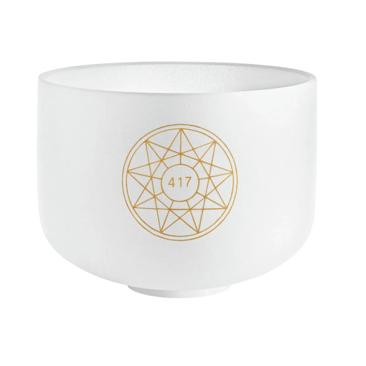 10" Solfeggio Crystal Singing Bowl, Re 417 Hz, Note G#4