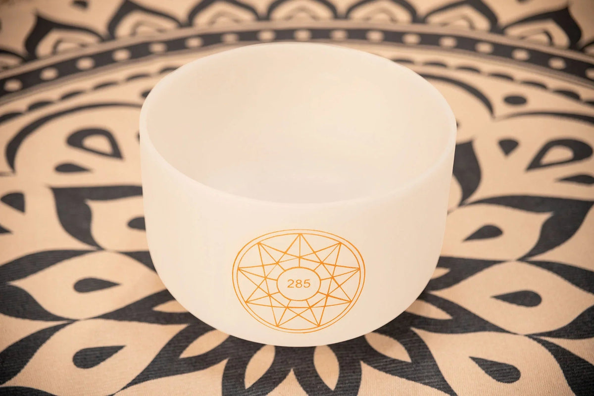 10" Solfeggio Crystal Singing Bowl, 285 Hz, Note C#4