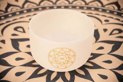 10" Solfeggio Crystal Singing Bowl, 285 Hz, Note C#4