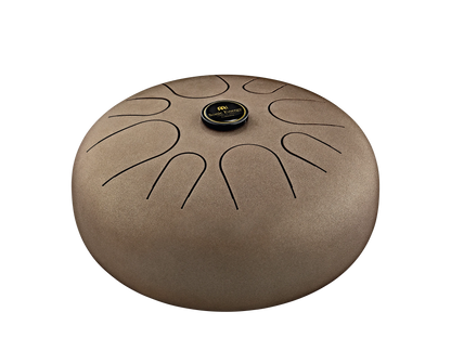 12" Steel Tongue Drum, A Minor, Vintage Brown