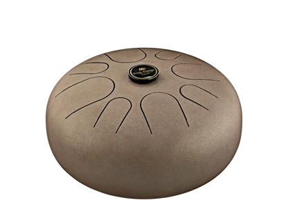 12" Steel Tongue Drum, G Major, Vintage Brown