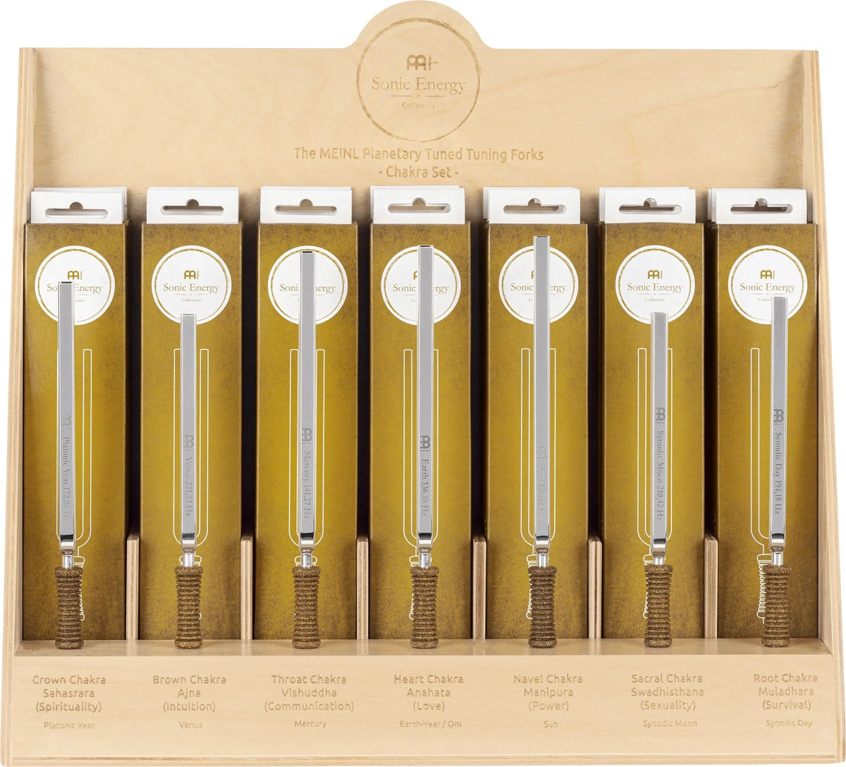 21-Piece Planetary Tuned Tuning Fork Chakra Display Set