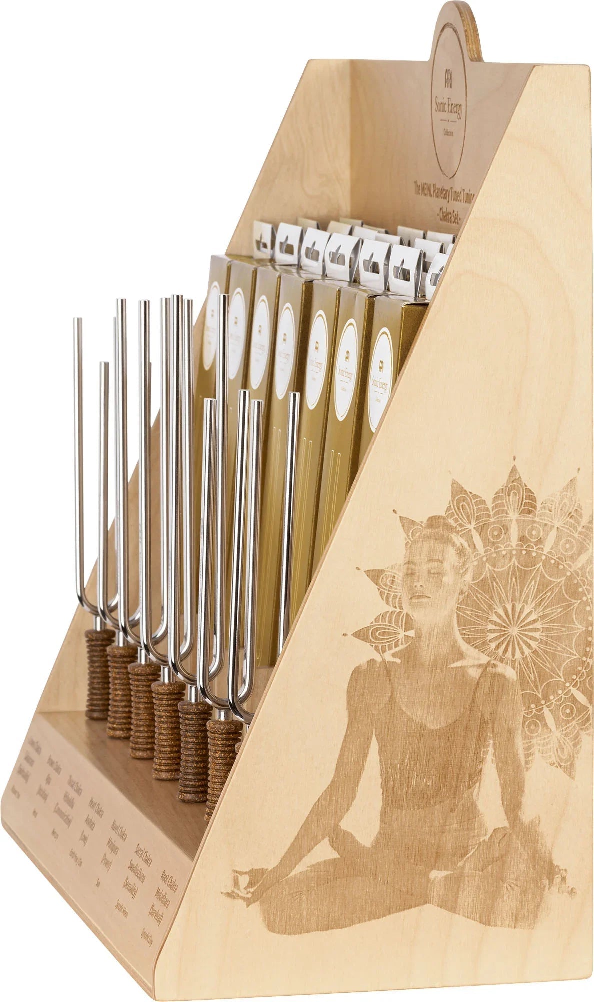 21-Piece Planetary Tuned Tuning Fork Chakra Display Set