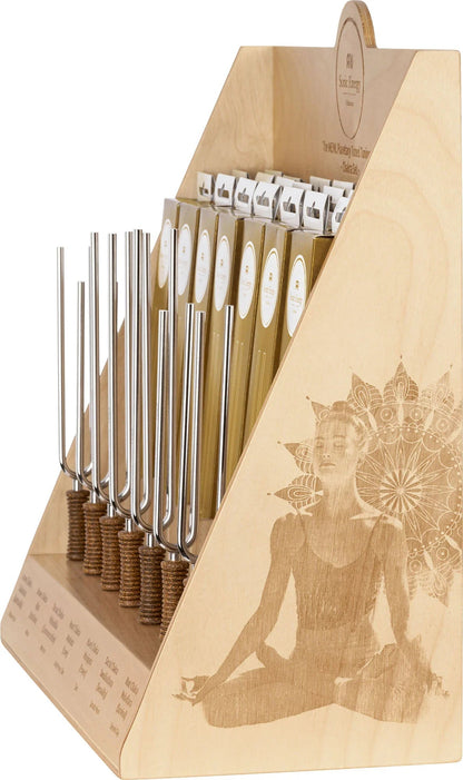 21-Piece Planetary Tuned Tuning Fork Chakra Display Set