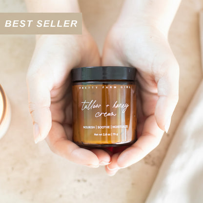 Fragrance Free Tallow + Honey Cream for Sensitive Skin