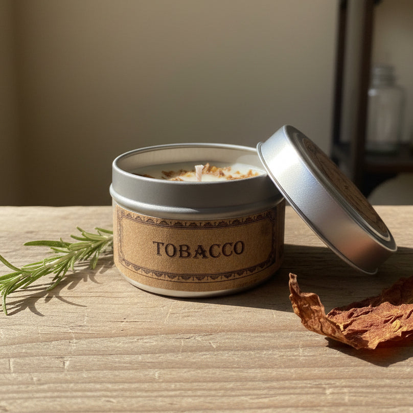 Tobacco Botanical Candle Travel Tin