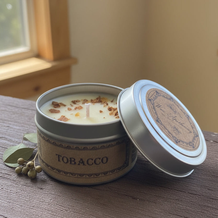 Tobacco Botanical Candle Travel Tin