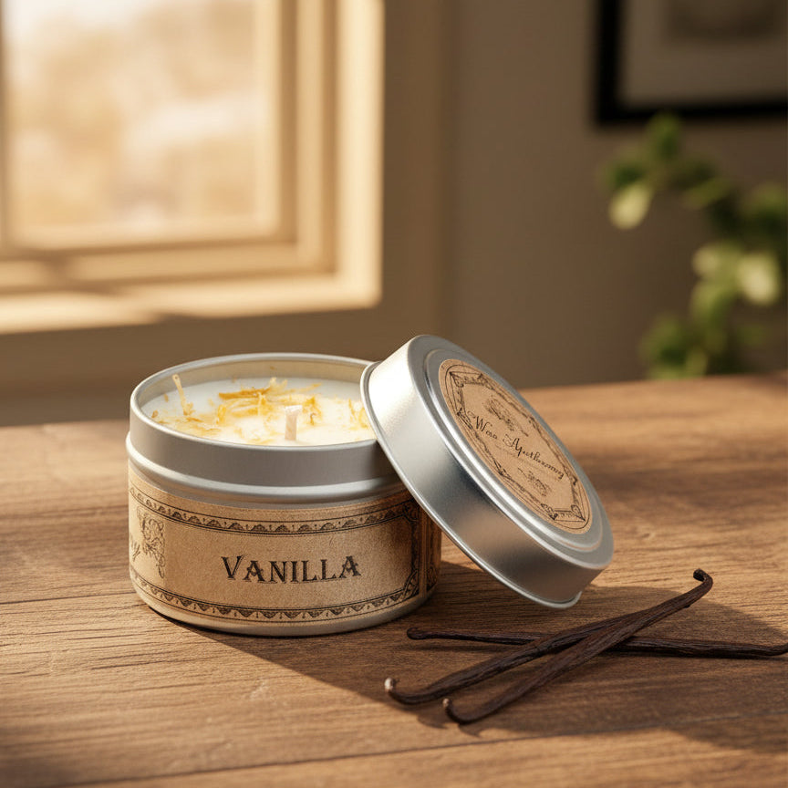 Vanilla Botanical Candle Travel Tin