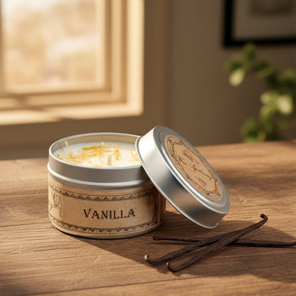 Vanilla Botanical Candle Travel Tin