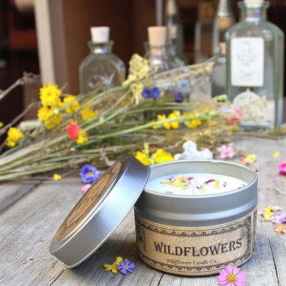 Wildflowers Botanical Candle Travel Tin