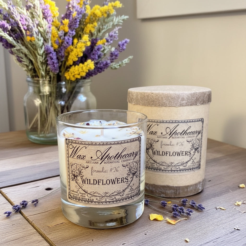 Wildflowers 7 oz Botanical Candle in Scotch Glass