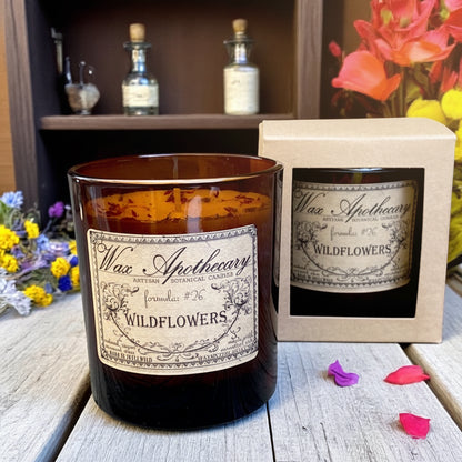 9 oz Wildflowers Artisan Amber Glass Candle
