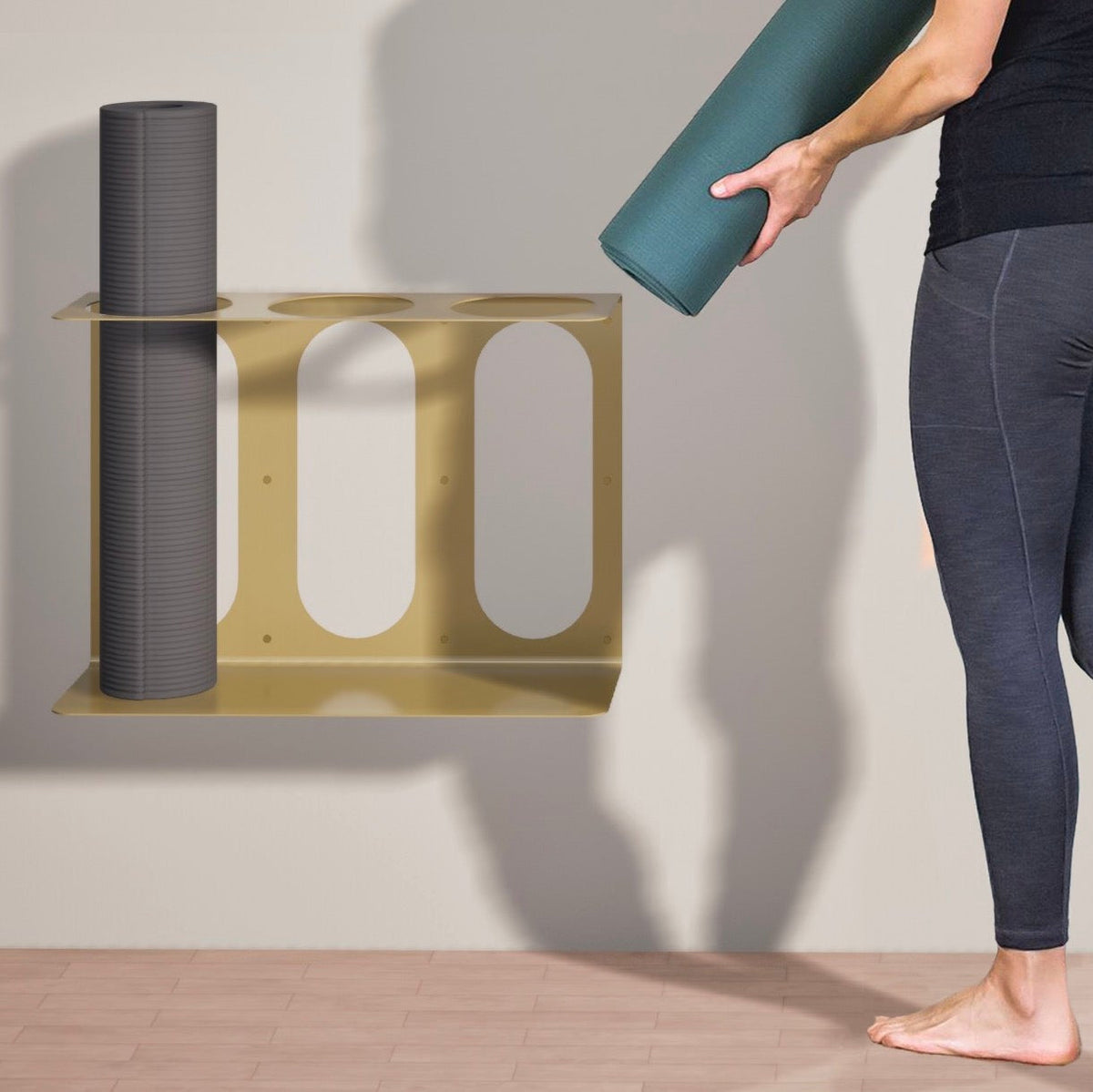 Yoke Yoga Mat Rack | Holds 3 Mats/Rollers