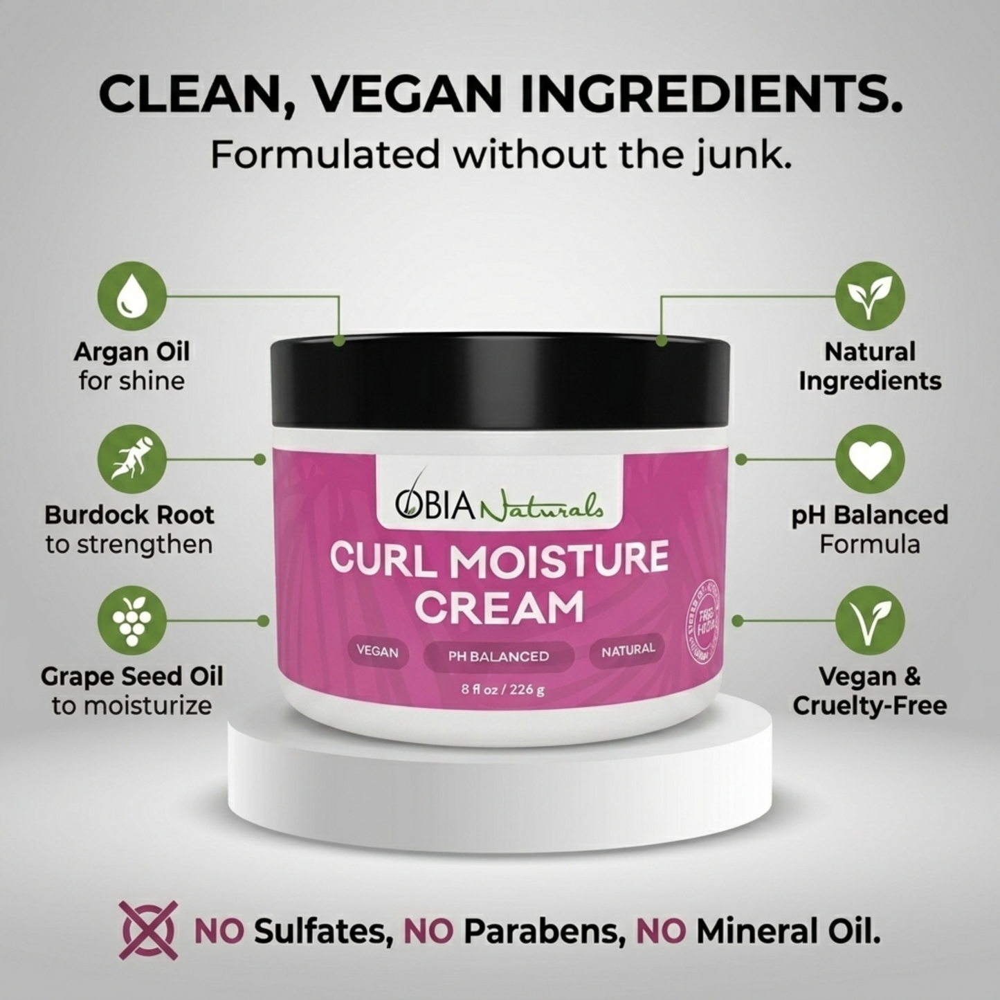 Curl Moisture Cream — Lightweight Vegan Leave-In Conditioner